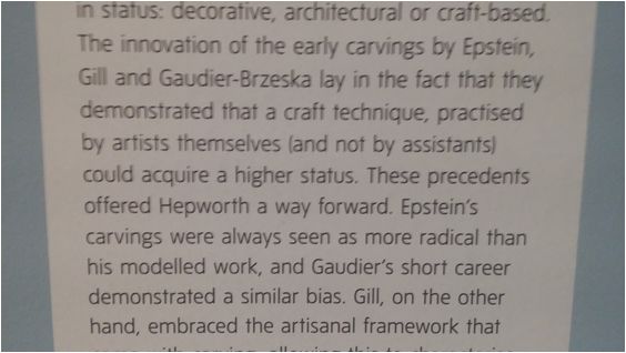 'The innovation of the early carvings... lay in the fact that they demonstrated that a craft technique, practised by artists themselves (and not by assistants) could acquire a high status.'