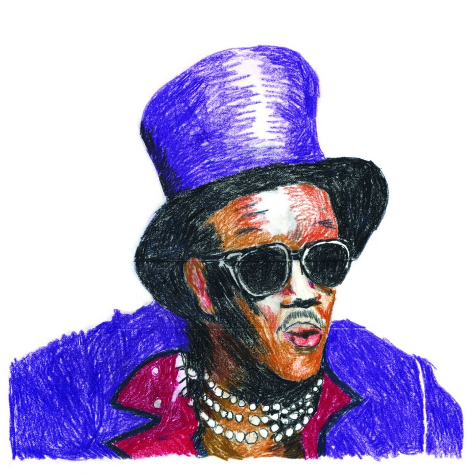 Bernie Worrell drawing by DB.