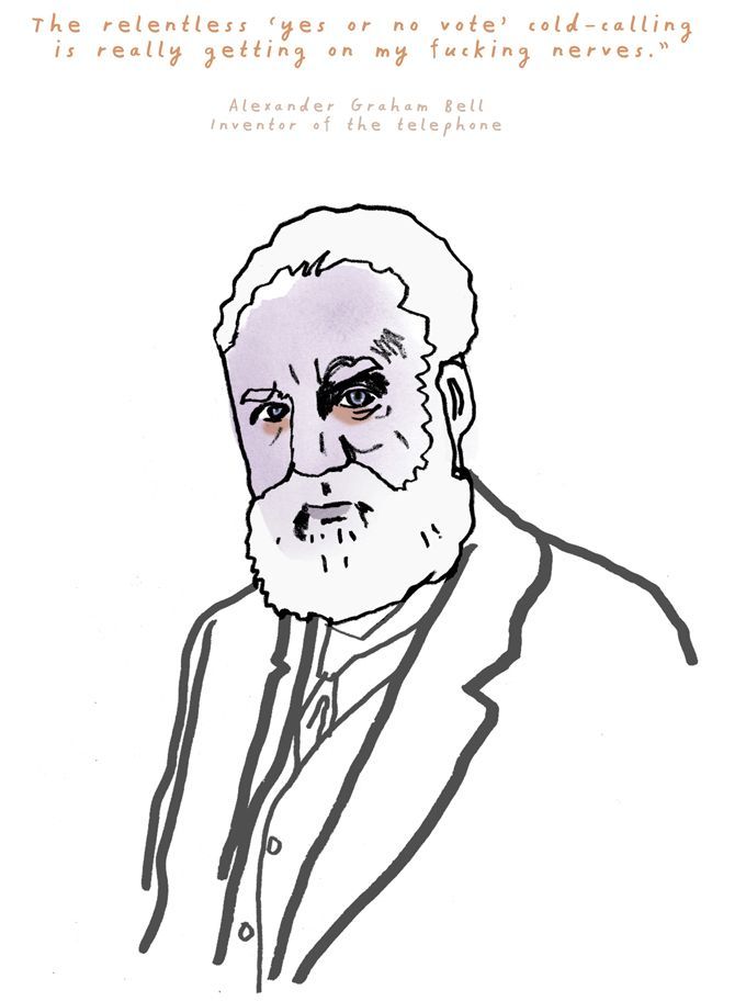 Alexander Graham Bell, Inventor of the telephone.