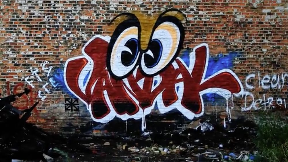 Rime’s mural 'Vandal Eyes,' commissioned by The Seventh Letter, Detroit. (2012)