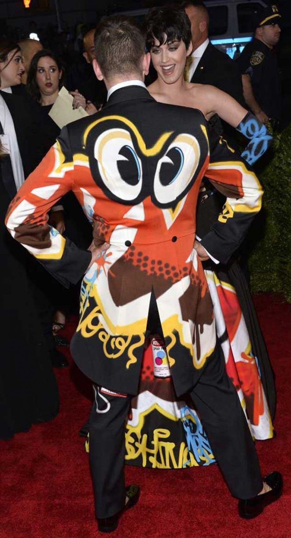 Jeremy Scott and Katy Perry at the 2015 Met Gala.