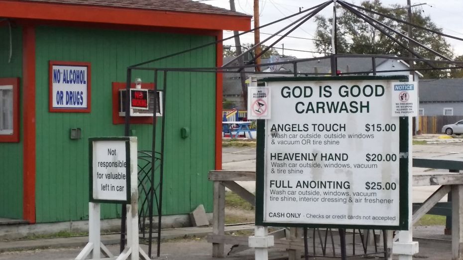 God is Good Carwash.