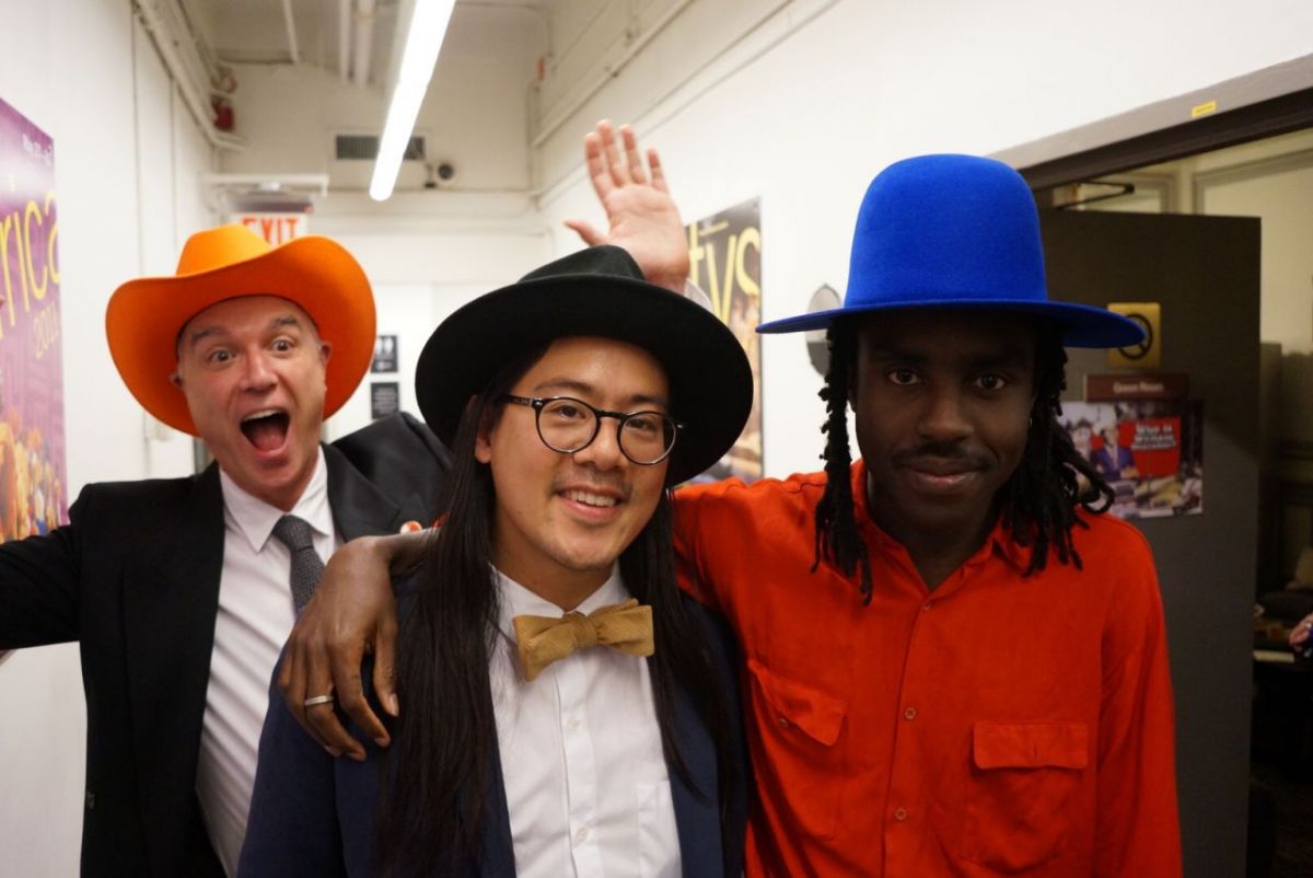 Me photobombing Jonny Lam and Devonté Hynes.